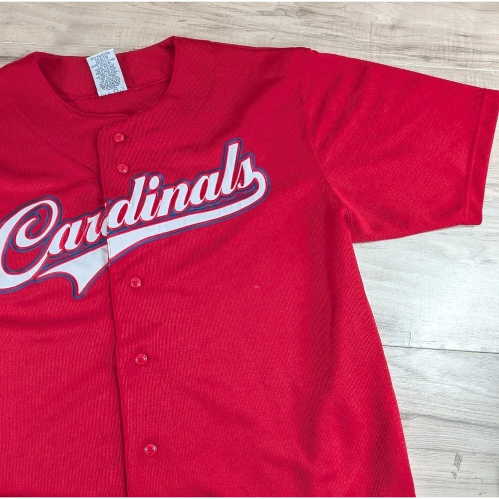 Vintage St. Louis Cardinals Red Baseball Jersey True Fan Serie Size L